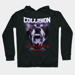 Metal head - Collision- metal music dark T-shirt design Hoodie